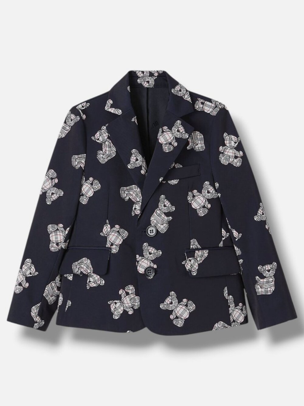 Burberry Kid's Girl's Blue Thomas Bear Print Blazer Size 12Y